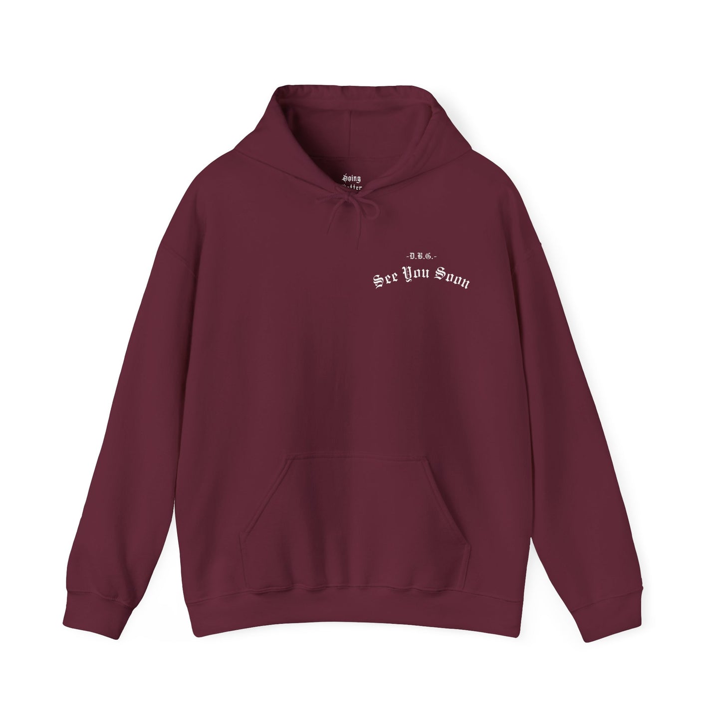 See You Soon | Hooded Sweatshirt | White Print