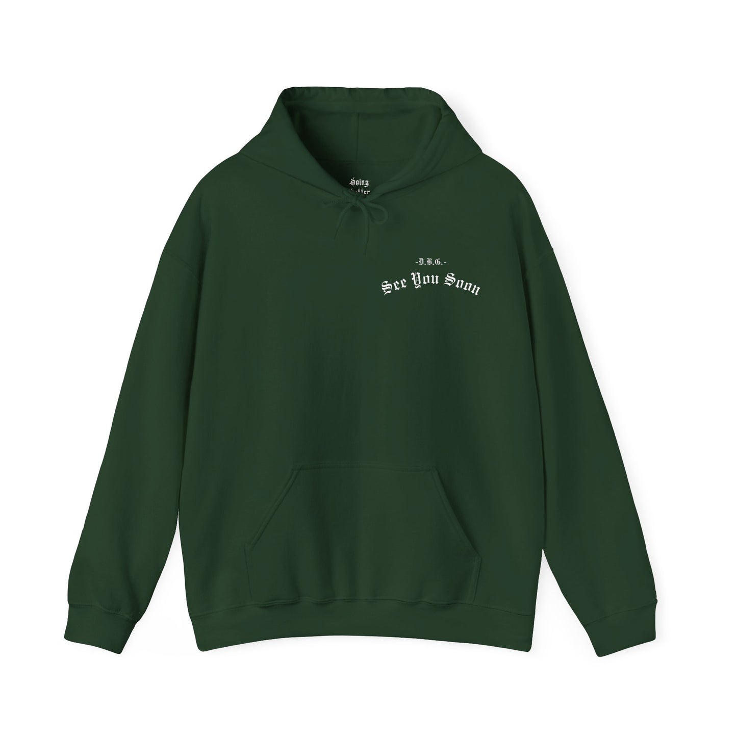 See You Soon | Hooded Sweatshirt | White Print