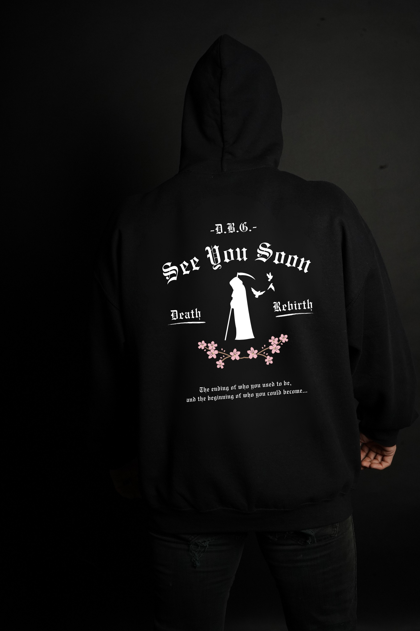 See You Soon | Hooded Sweatshirt | White Print