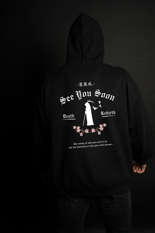 See You Soon | Hooded Sweatshirt | White Print