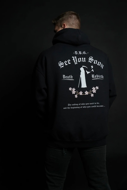 See You Soon | Hooded Sweatshirt | White Print